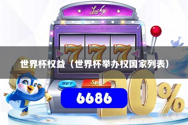 世界杯权益(世界杯举办权国家列表)